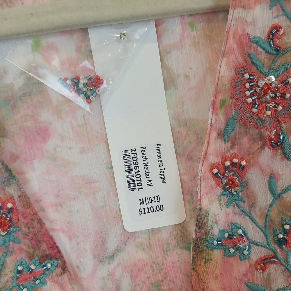 NWT Soft Surroundings Women's Primavera Topper Fringe Cardigan Sz XL MRSP $110 - Picture 8 of 8